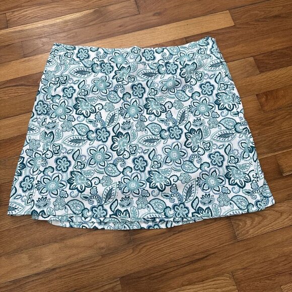 Rip Skirt Women's Green Floral Adjustable Wrap Mini Cover Up Size XL - Picture 1 of 5